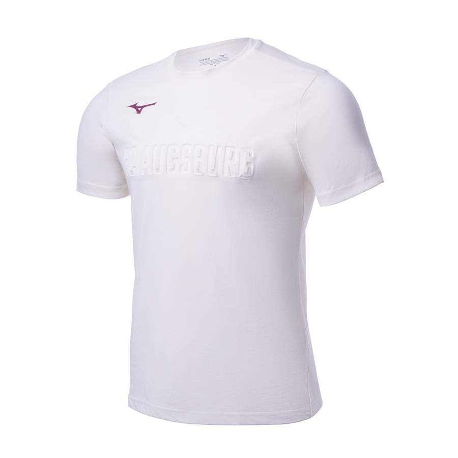 Mizuno FC Augsburg Cotton T Shirt 2 Off White